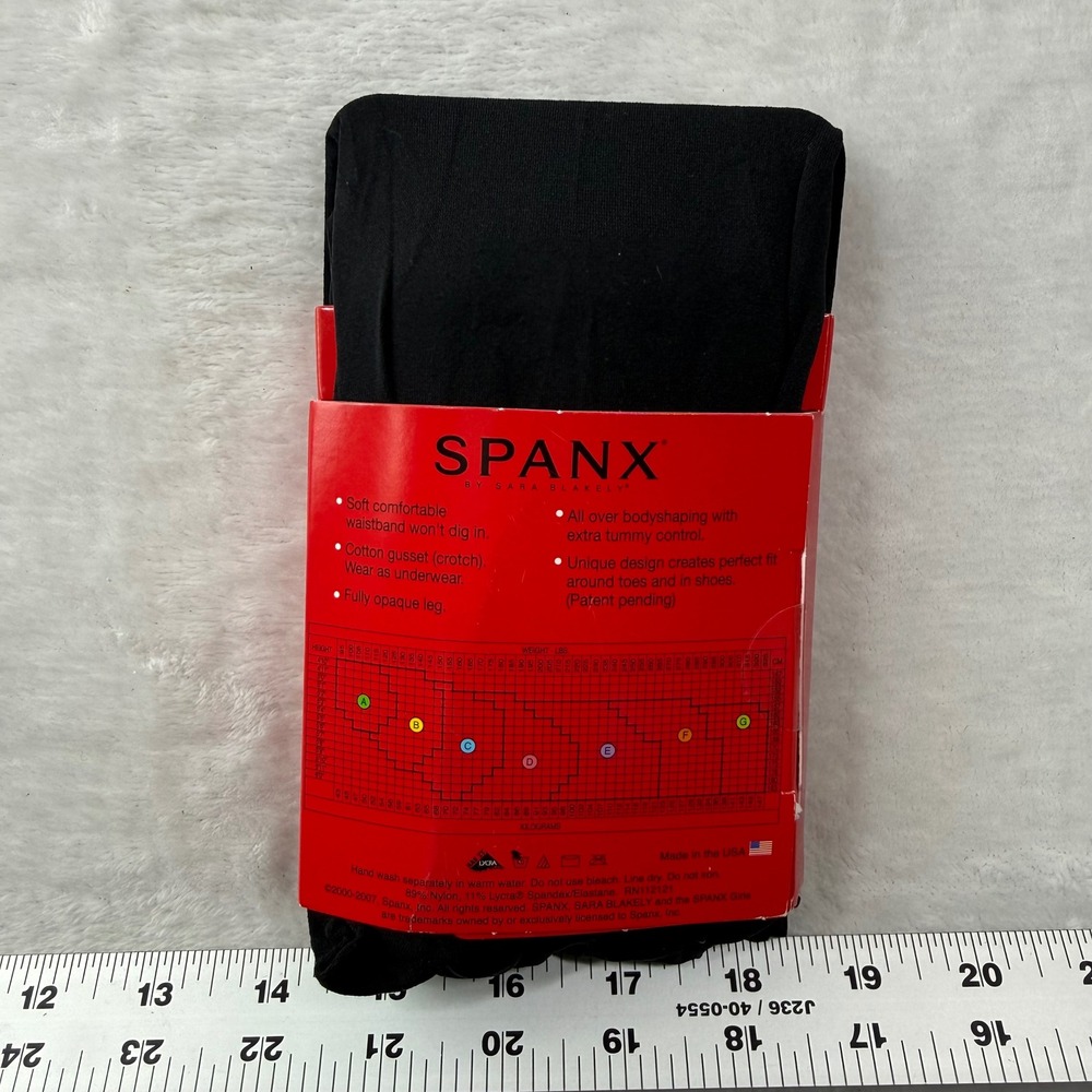 Spanx‎ Tight-End Bodyshaping Tights Black Size C Matte Opaque Tummy Control 128 - Picture 4 of 5